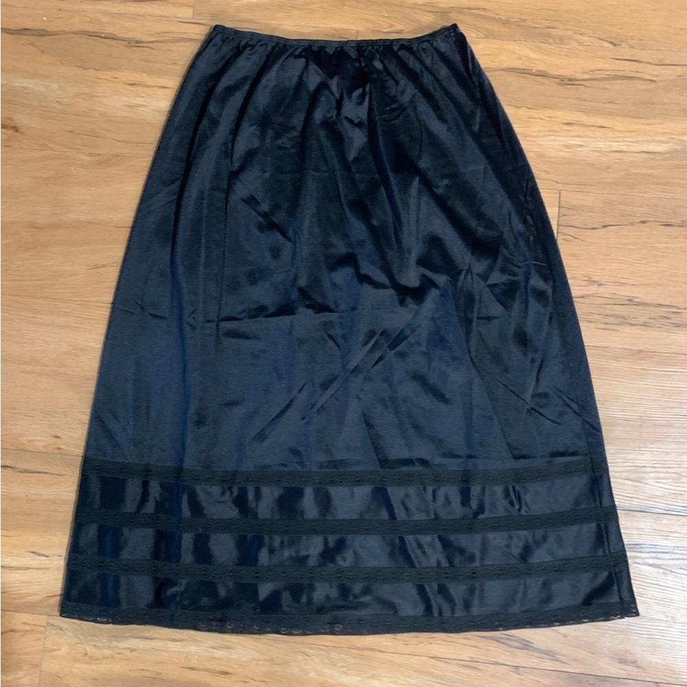 Black slip skirt